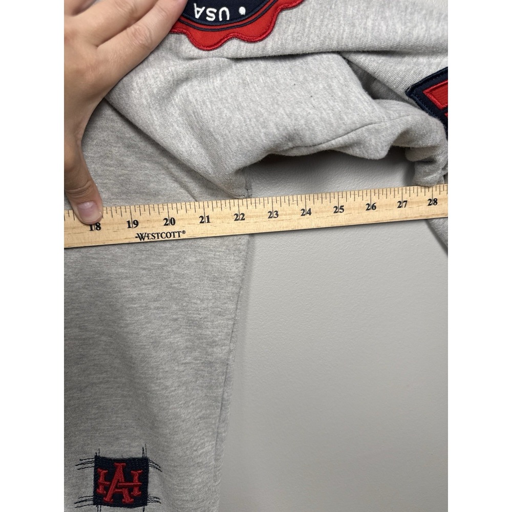 Denim Distillery Heritage America 1776 Crewneck Sweatshirt Rugby Patchwork Y2K L - Picture 11 of 14